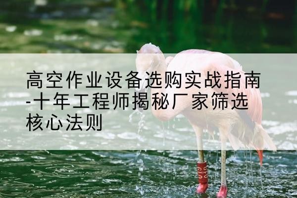 灵山剪叉式升降机厂家-高空作业设备选购实战指南-十年工程师揭秘厂家筛选核心法则