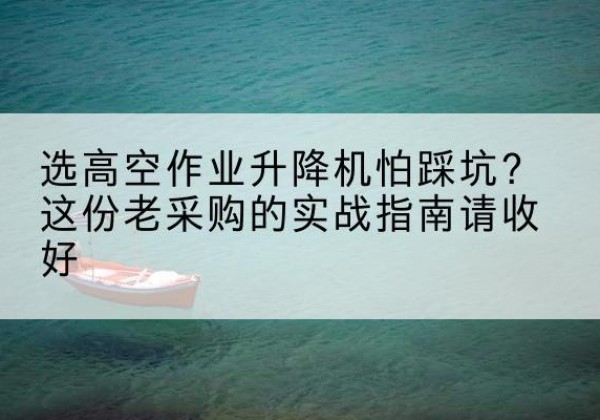灵山高空作业升降机厂家推荐-选高空作业升降机怕踩坑？这份老采购的实战指南请收好